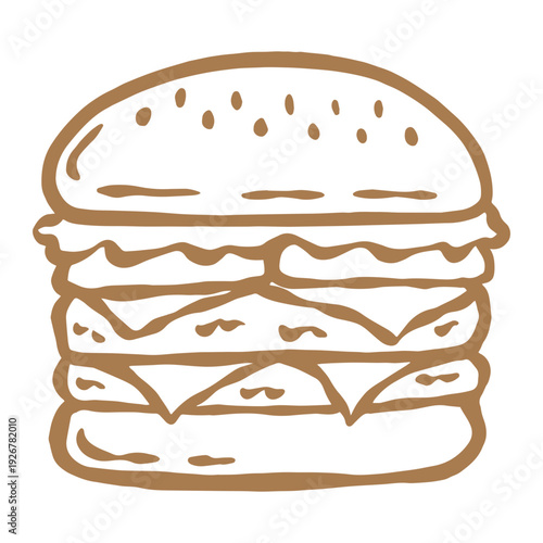 vector illustration of a hamburger