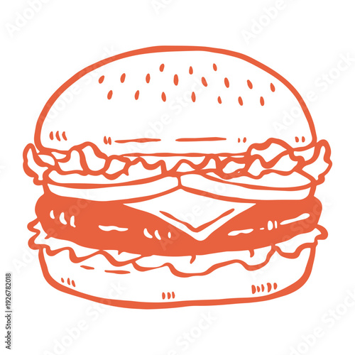 hand drawn hamburger