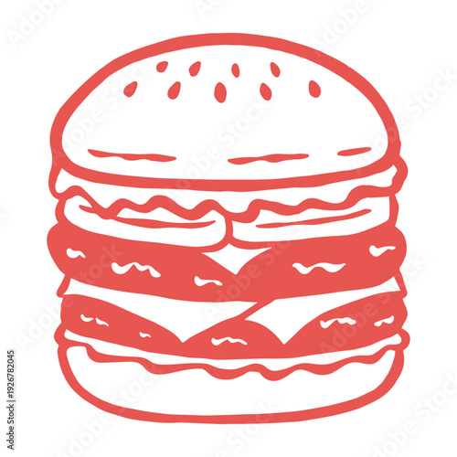 hamburger on a white background
