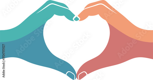 Hands Forming Heart Shape Symbolizing Love, Unity, and Connection