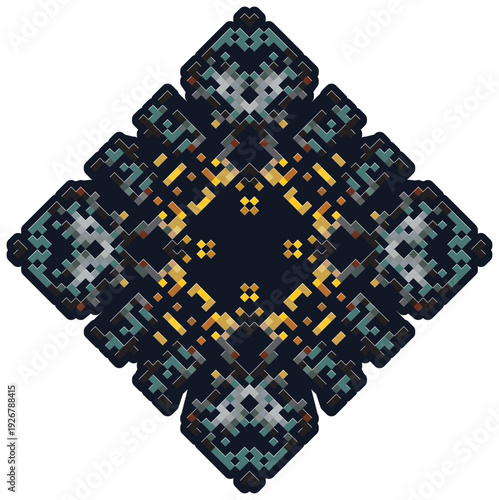 Wallpaper Mural Pixel Geometric Tile Sticker Torontodigital.ca