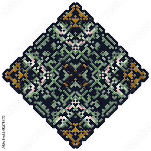 Wallpaper Mural Pixel Geometric Tile Sticker Torontodigital.ca