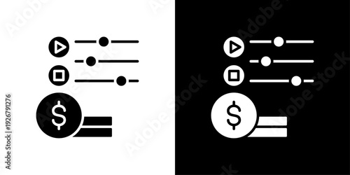 Control Icon Sheet Black And White