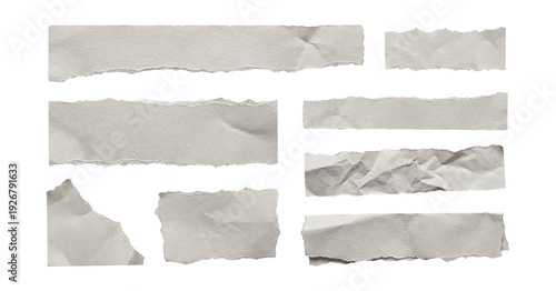 Wallpaper Mural Rough ripped paper edges elements set. Torontodigital.ca