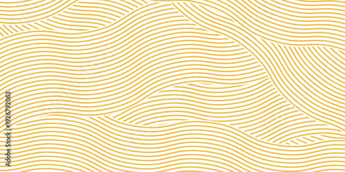  Yellow instant noodle, pasta and spaghetti texture with geometric wavy lines. modern eps 10