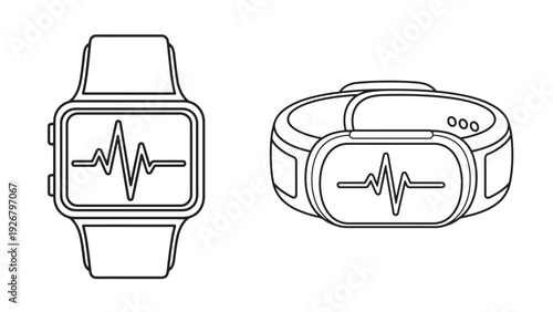 Wearable Heart Rate Monitor and Smartwatch ECG Display for Remote Health Tracking Corporate Wellness Programs and Medical Data Integration