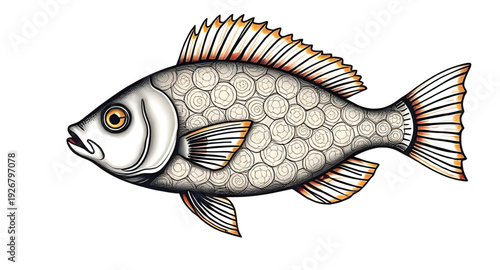 fish, vector, abstract, illustration, marine, aquatic, ocean, sea, water, animal, nature, creative, artistic, modern, geometric, pattern, colorful, vibrant, minimal, flat, graphic, design, symbol, ico