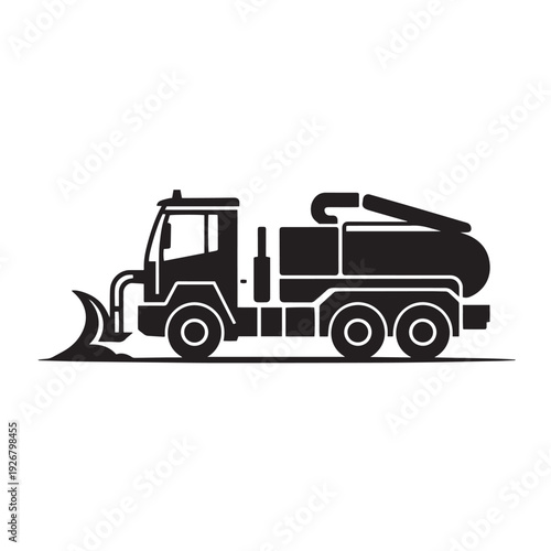 Snow plow truck vector, snow plow truck graphic, snow plow truck symbol, snow plow truck outline, snow plow truck silhouette, snow plow truck logo