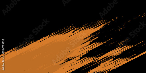 orange black brush Car sticker wrap pattern banner abstract sporty lines black orange color combination grunge brush modern pattern racing motorsport vector design