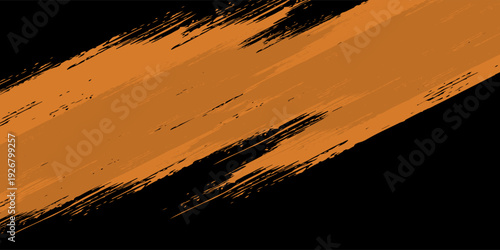 orange black brush Car sticker wrap pattern banner abstract sporty lines black orange color combination grunge brush modern pattern racing motorsport vector design