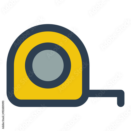 tape measure filled outline icon