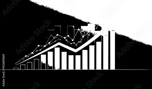 Corporate profit growth sales increase vector banner