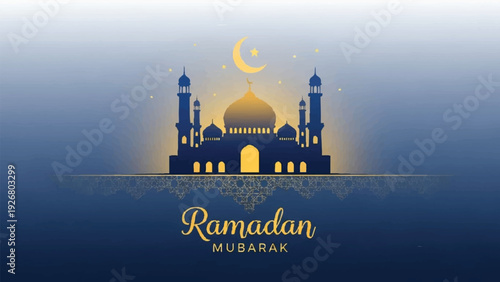 Celebrating Ramadan Mubarak with mosque illustration in virtual reality 47 VR.eps perspective