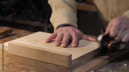 Hand plane woodworking