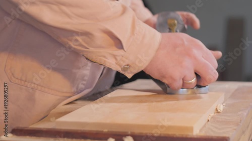 Hand plane woodworking