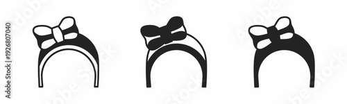 Headband icon on white background. Vector logo headband illustration.