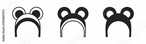 Headband icon on white background. Vector logo headband illustration.