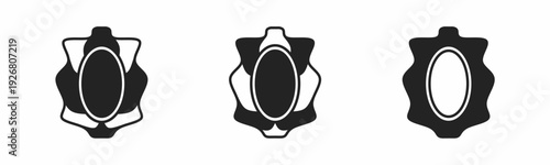 Mirror icon on white background. Vector logo mirror illustration.