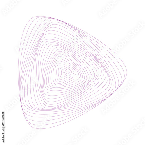 Abstract Triangular Shape Formed by Concentric Lines, Geometric Pattern