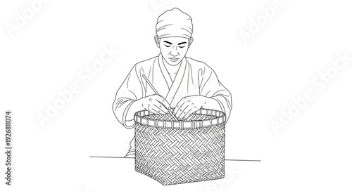 Person meticulously working on a detailed craft project with focused concentration and dedication.