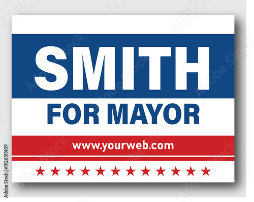 Political Campaign Yard Sign for Voting