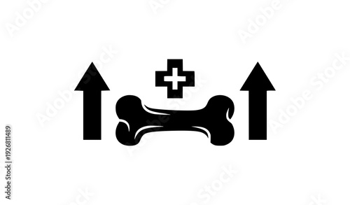 High Potency Calcium Icon Vector Illustration for Bone Health