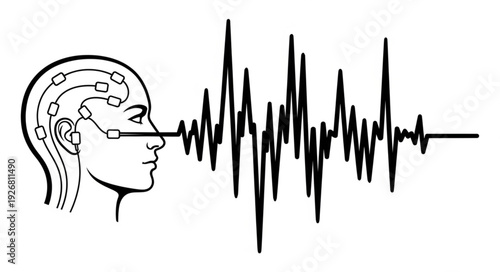 Brain activity monitoring with EEG technology and wave patterns.