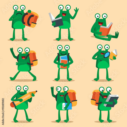 set of cartoon characters