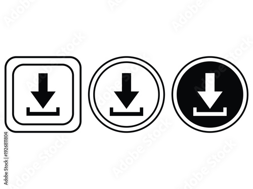 Free Download Set of vector download icons illustration - GFXLoad