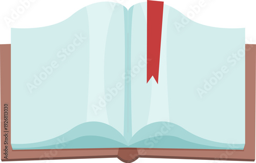 Open book cartoon icon. Reading and learning symbol