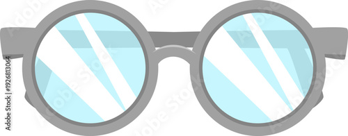 Glasses cartoon icon. reading round spectacles symbol
