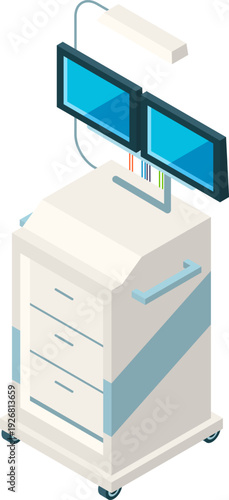 Ventilator breathing machine. Operating room equipment icon