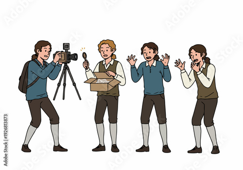 Historical researchers document a surprising archaeological discovery, capturing the excitement of finding a valuable artifact.