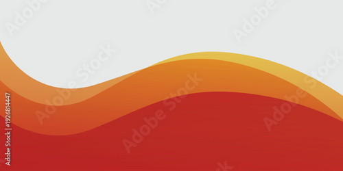 Abstract orange and red wavy background with white copy space on top