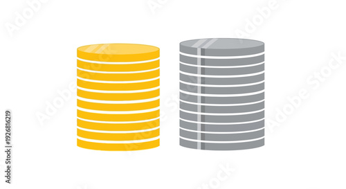 Coins Stacked Side By Side.