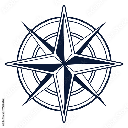 Navigational Compass Rose Symbol