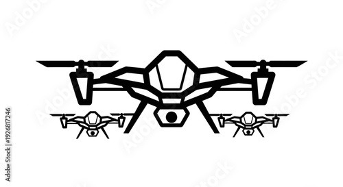 Drone Lineup Illustration.
