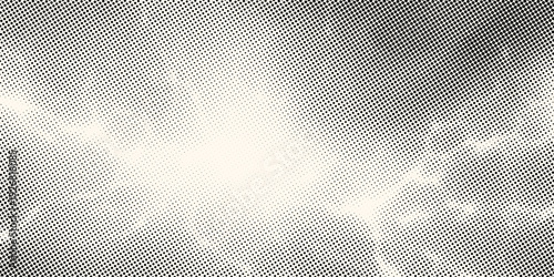 Halftone dots lightning explosion pop art comic background. Vector Illustration%09