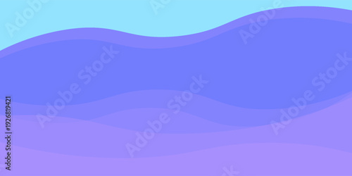 Banner background, blue and purple gradations, colorful, wavy effect stye, memphis