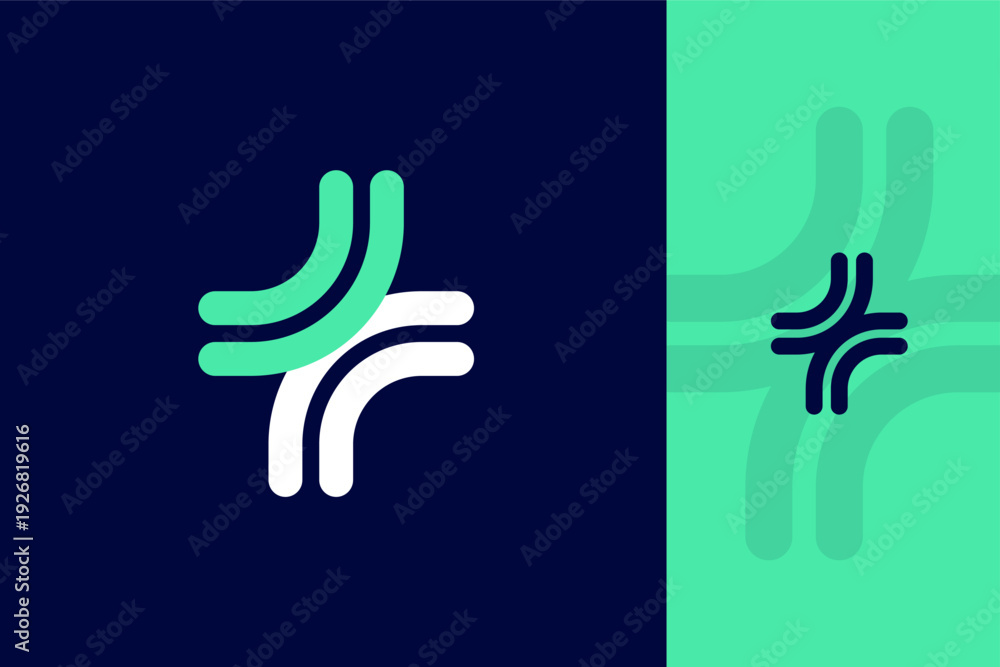 Obraz premium Premium Colorful Medical Logo Modern Healthcare Clinic Hospital Vibrant Brand Identity Vector Template