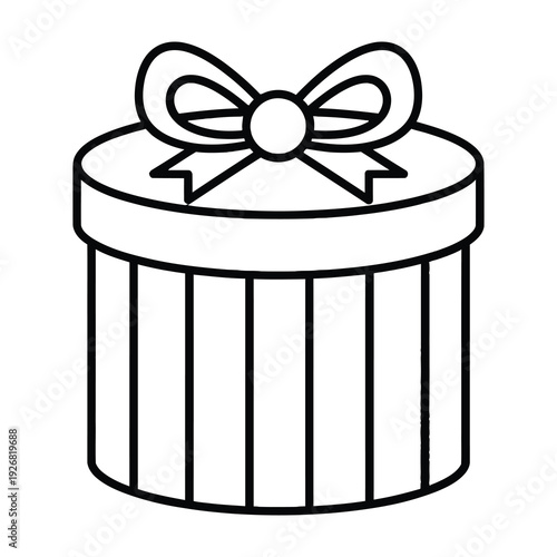 Elegant cylindrical gift container with decorative ribbon bow and clean minimalist design for premium packaging and presentation