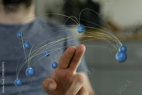 Abstract network connection...