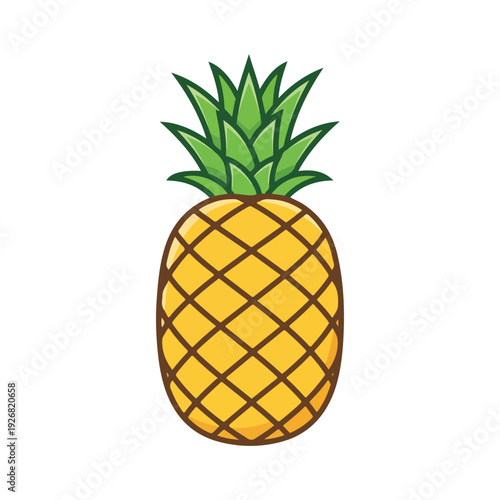 pineapple on white