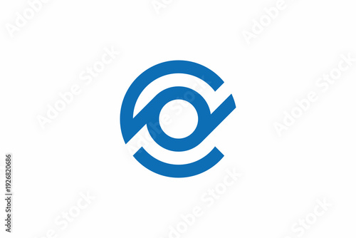 Circle Letter CP or CD Logo 