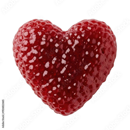 Wallpaper Mural A fresh raspberry shaped like a heart on a white background. Torontodigital.ca