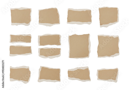 Wallpaper Mural A collection of brown paper tape strips on a white background for crafting purposes. Torontodigital.ca