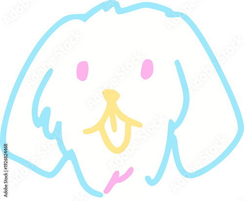 Cute Dog cartoon vector long hair