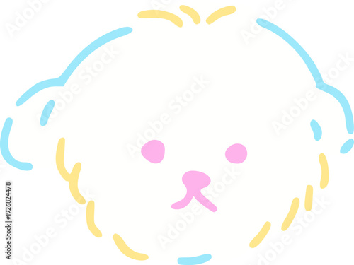 Cute Dog cartoon vector puddle