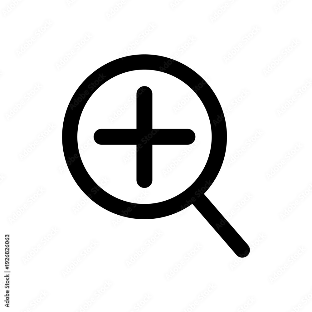 Fototapeta premium Search icon vector. increase illustration sign. magnifier symbol or logo.