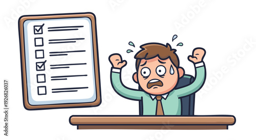 Stressed Businessman Illustration